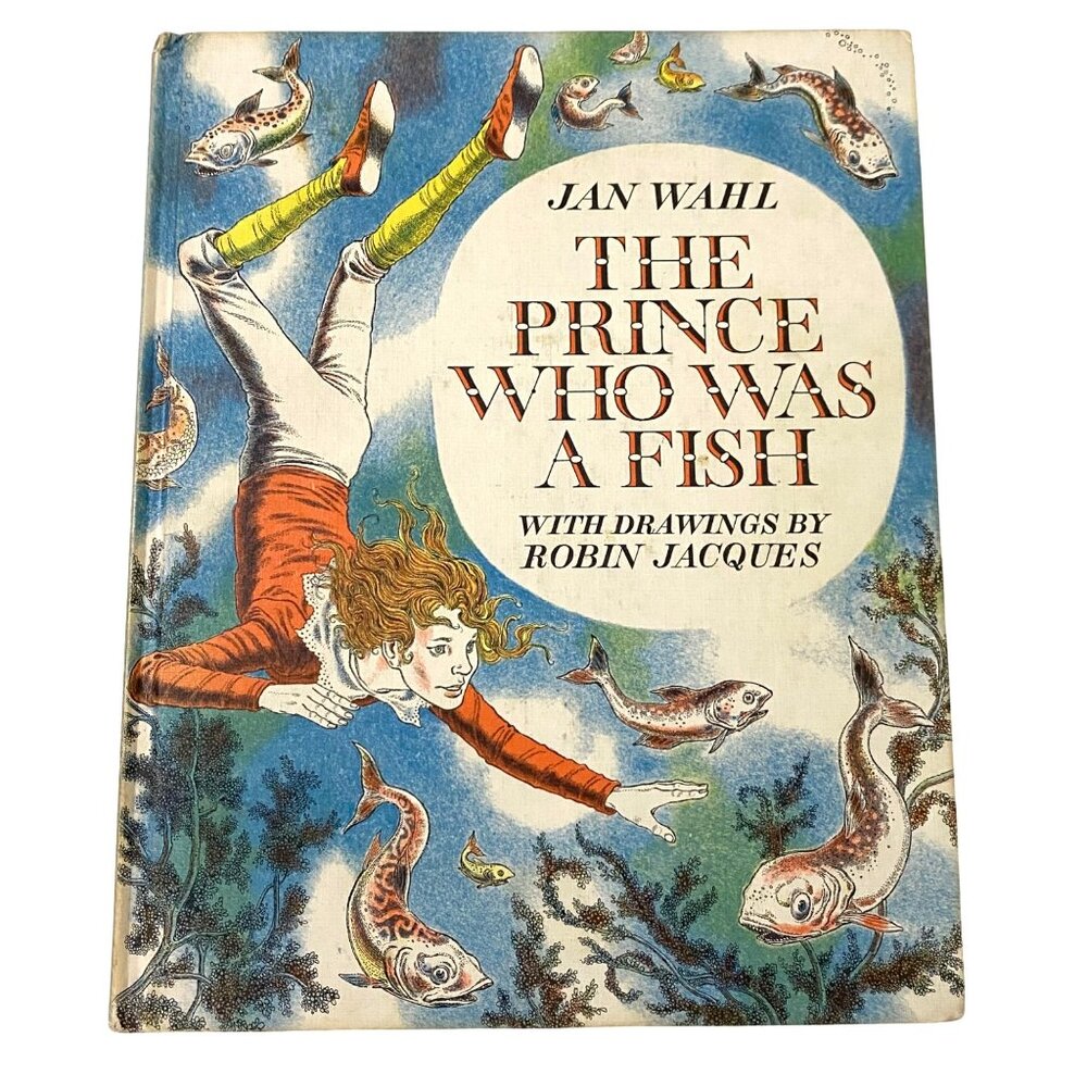 The Prince Who Was a Fish Hardcover Jan Wahl Fairytale Fishing Fish Frog Fantasy